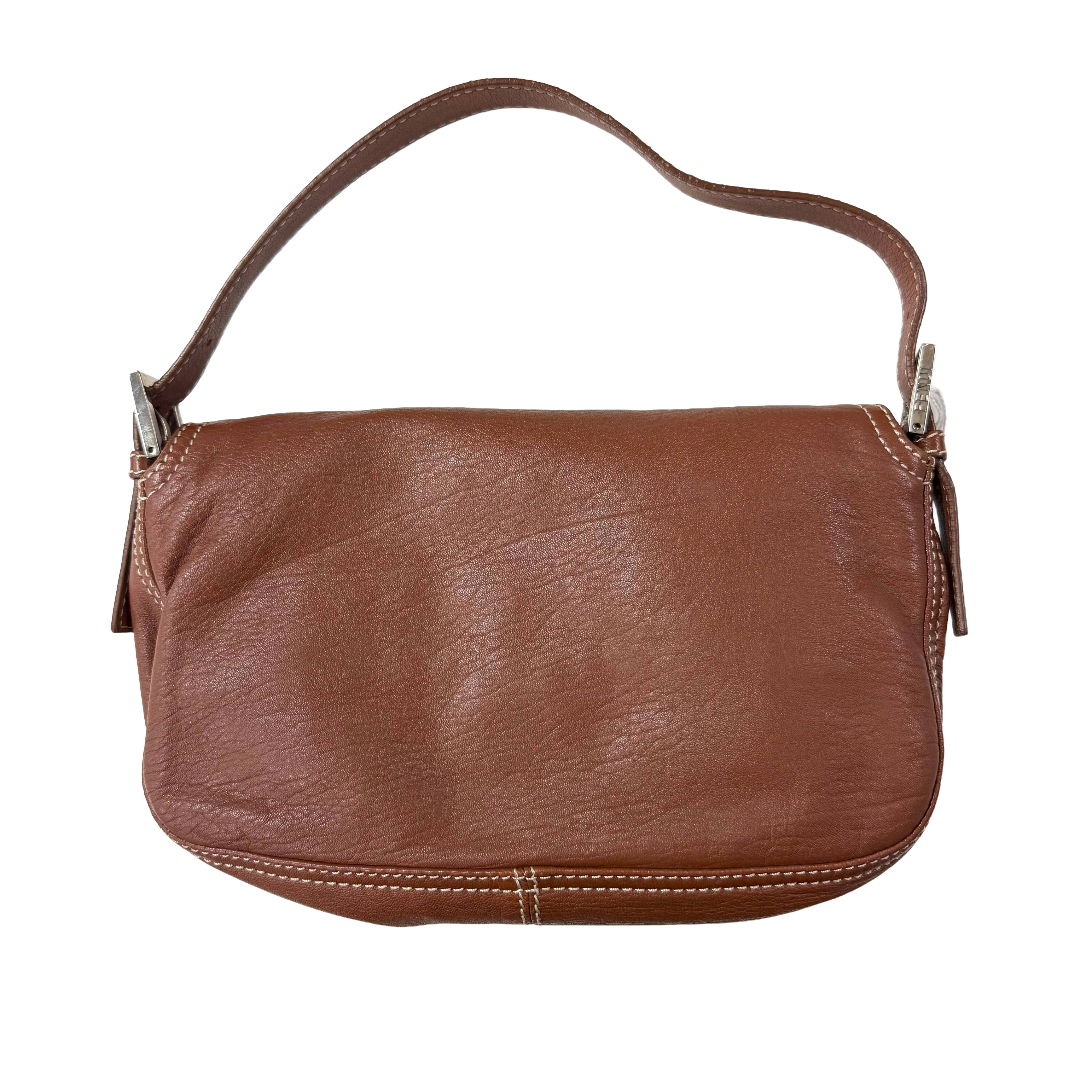 Fendi | Leather Baguette Shoulder Bag – Brown (Excellent Condition)