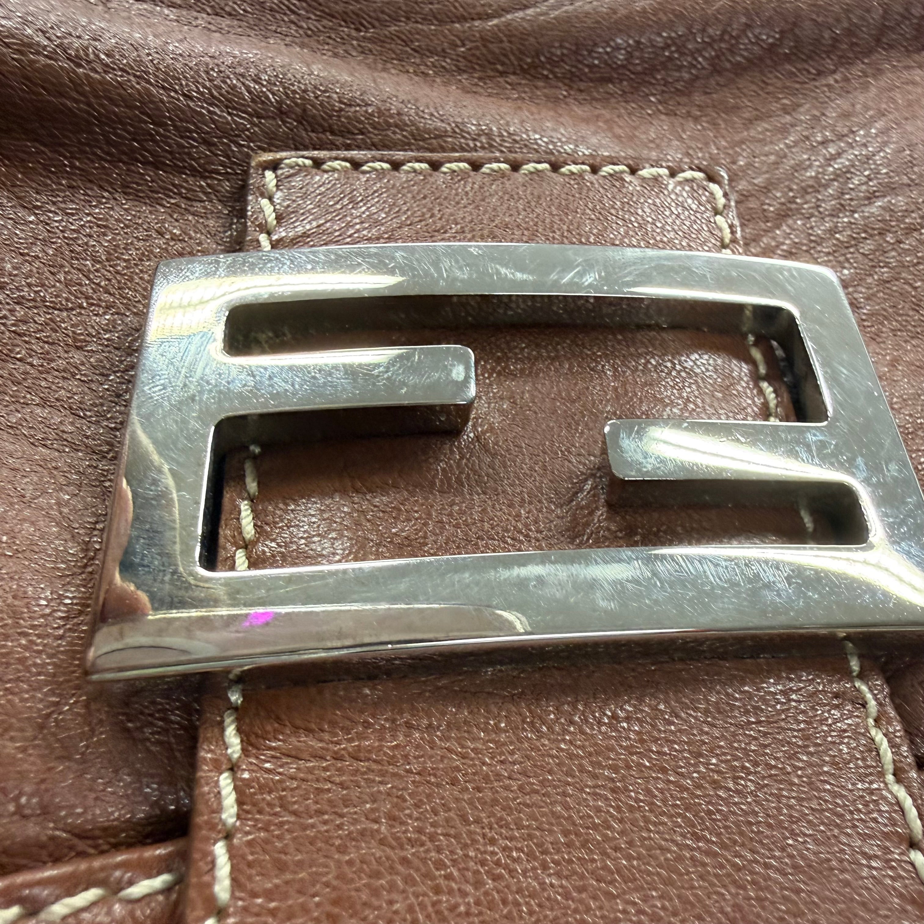 Fendi | Leather Baguette Shoulder Bag – Brown (Excellent Condition)