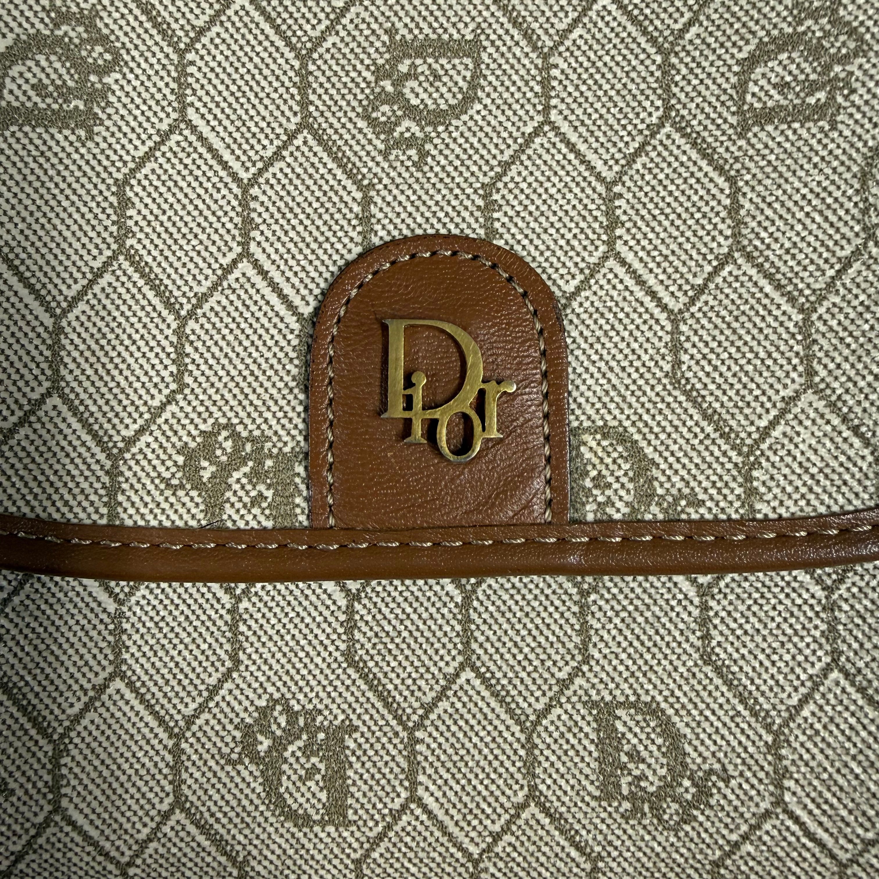 Christian Dior Honeycomb Crossbody Bag – Brown (Pristine Condition)