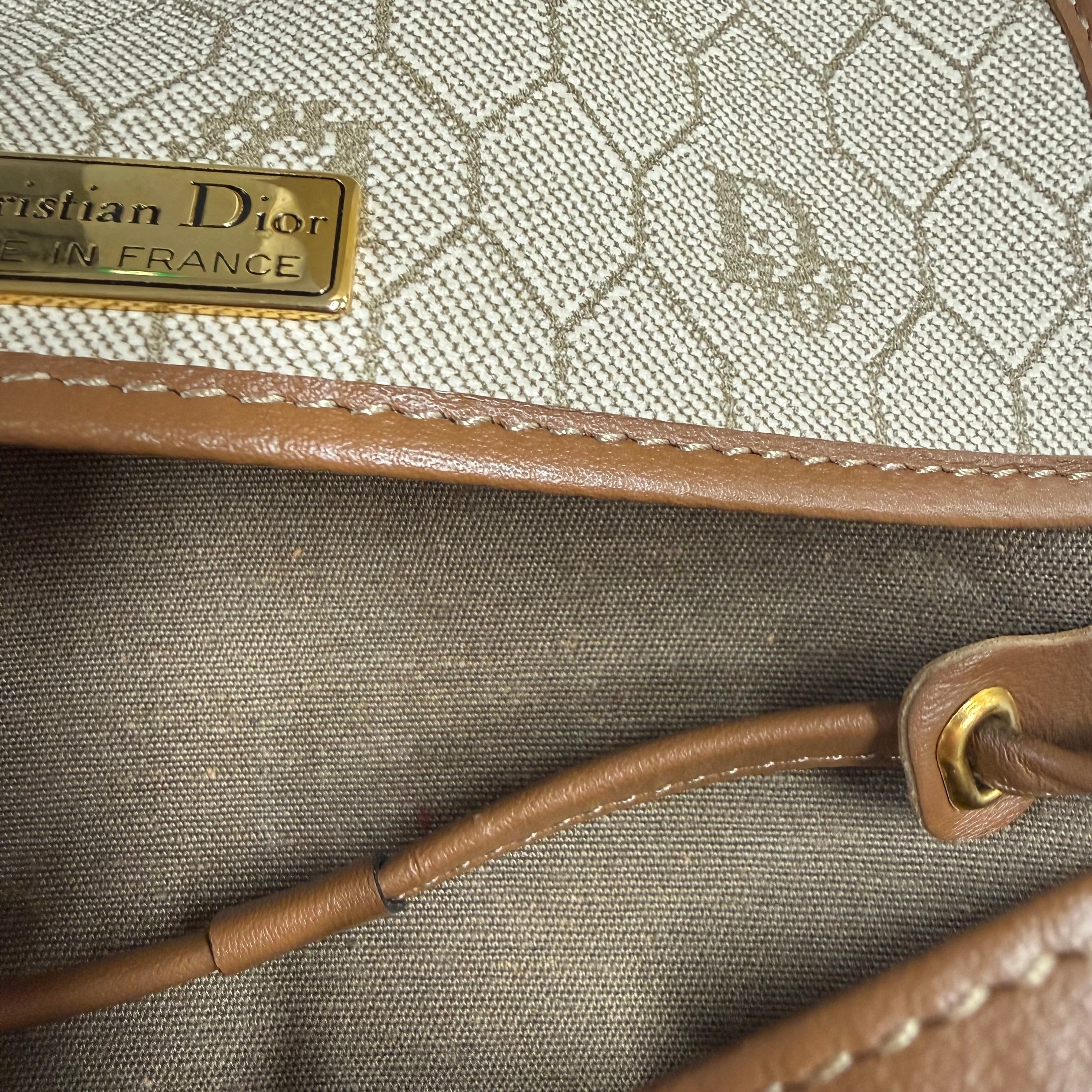 Christian Dior Honeycomb Crossbody Bag – Brown (Pristine Condition)