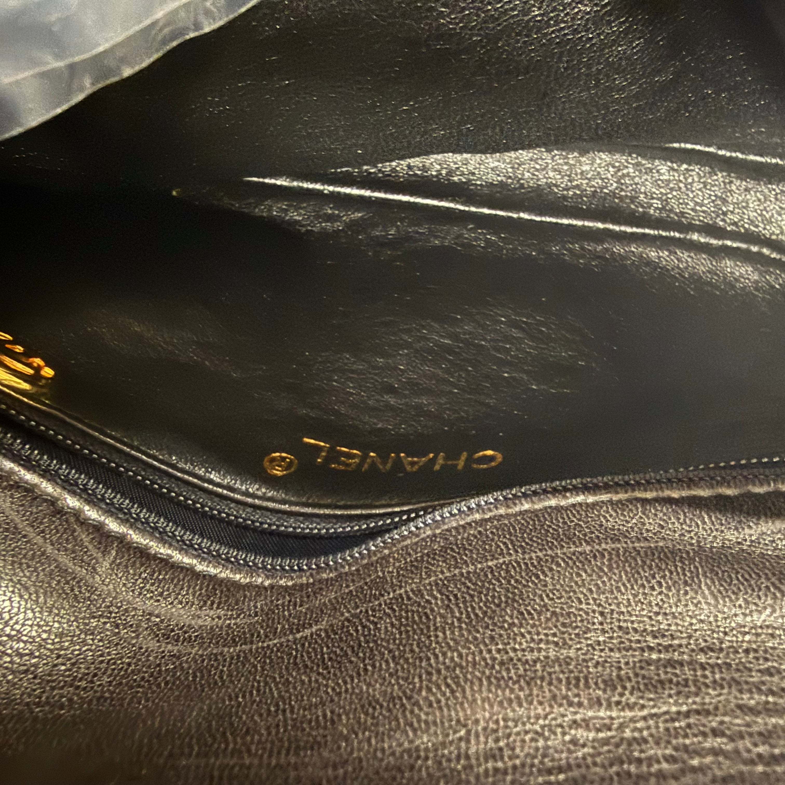 Chanel | Vintage Black Patent Quilted Belt Bag (Excellent Condition)