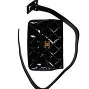 Chanel | Vintage Black Patent Quilted Belt Bag (Excellent Condition)