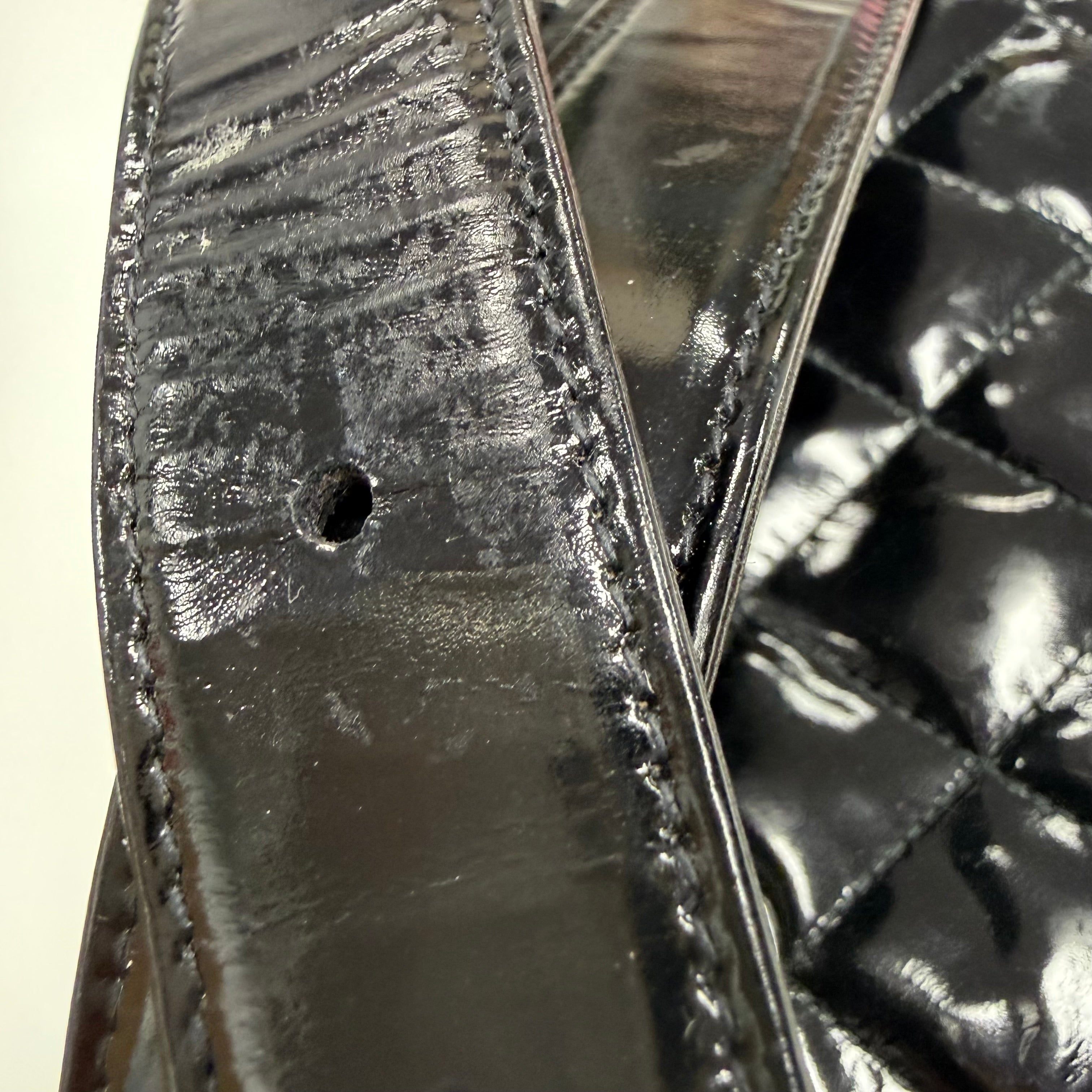 Chanel | Vintage Black Patent Quilted Belt Bag (Excellent Condition)