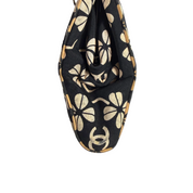 Chanel Vintage Floral Canvas Purse – Black & Beige (Pristine Condition)