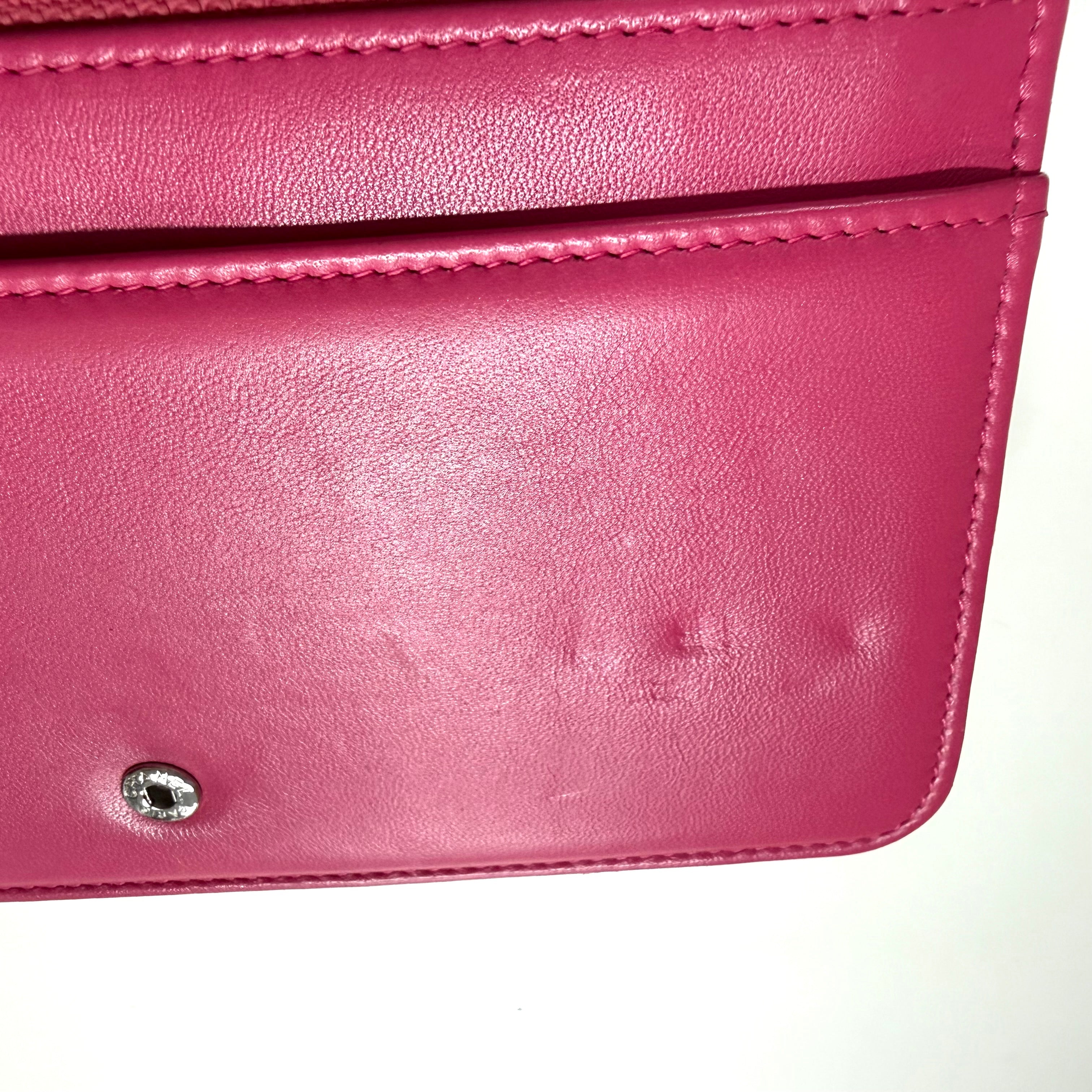 Chanel | Camellia Embossed Wallet on Chain – Hot Pink (Vintage Condition)