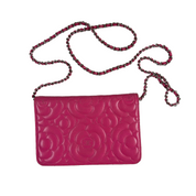 Chanel | Camellia Embossed Wallet on Chain – Hot Pink (Vintage Condition)