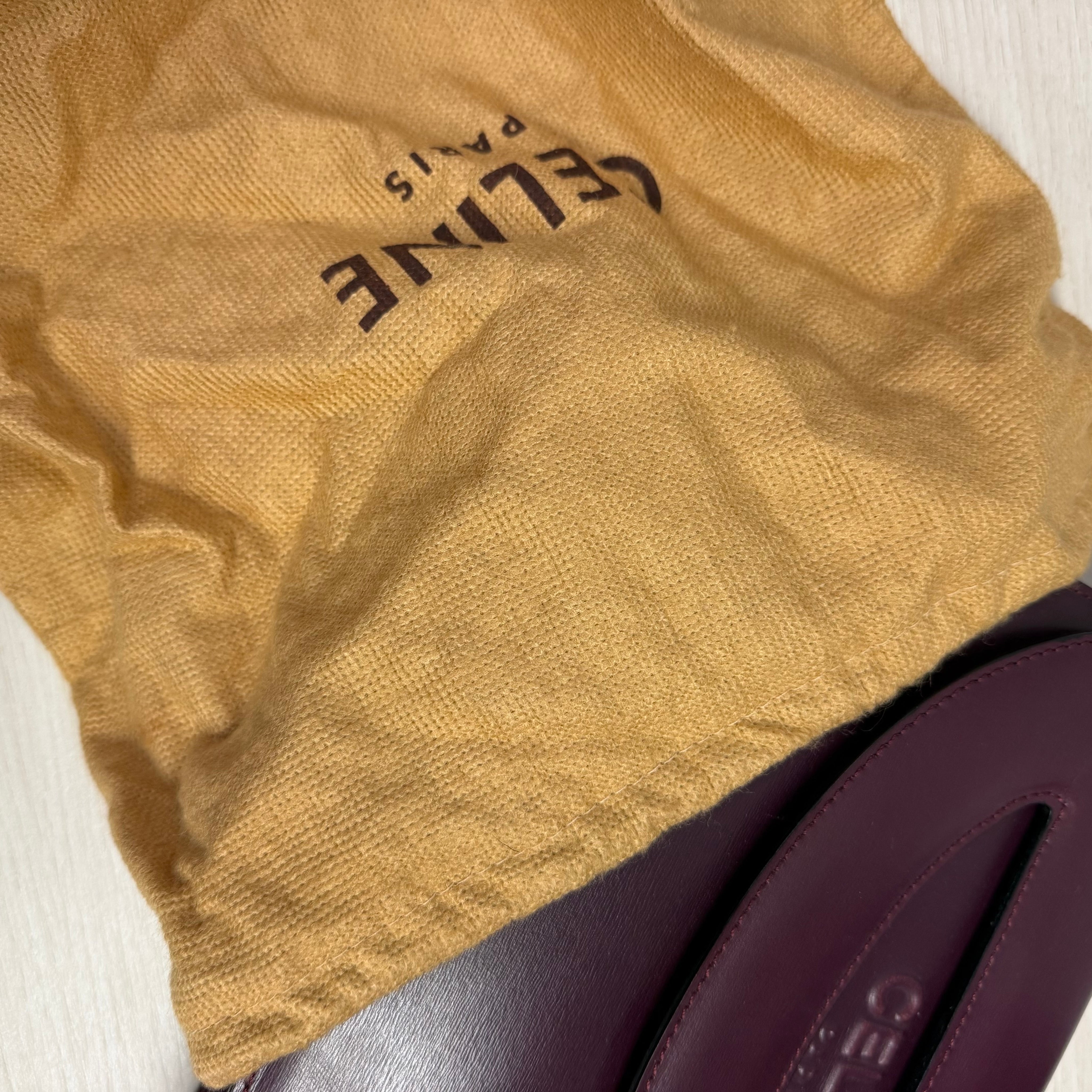 Céline | Structured Shoulder Bag – Burgundy Leather (Excellent Condition)