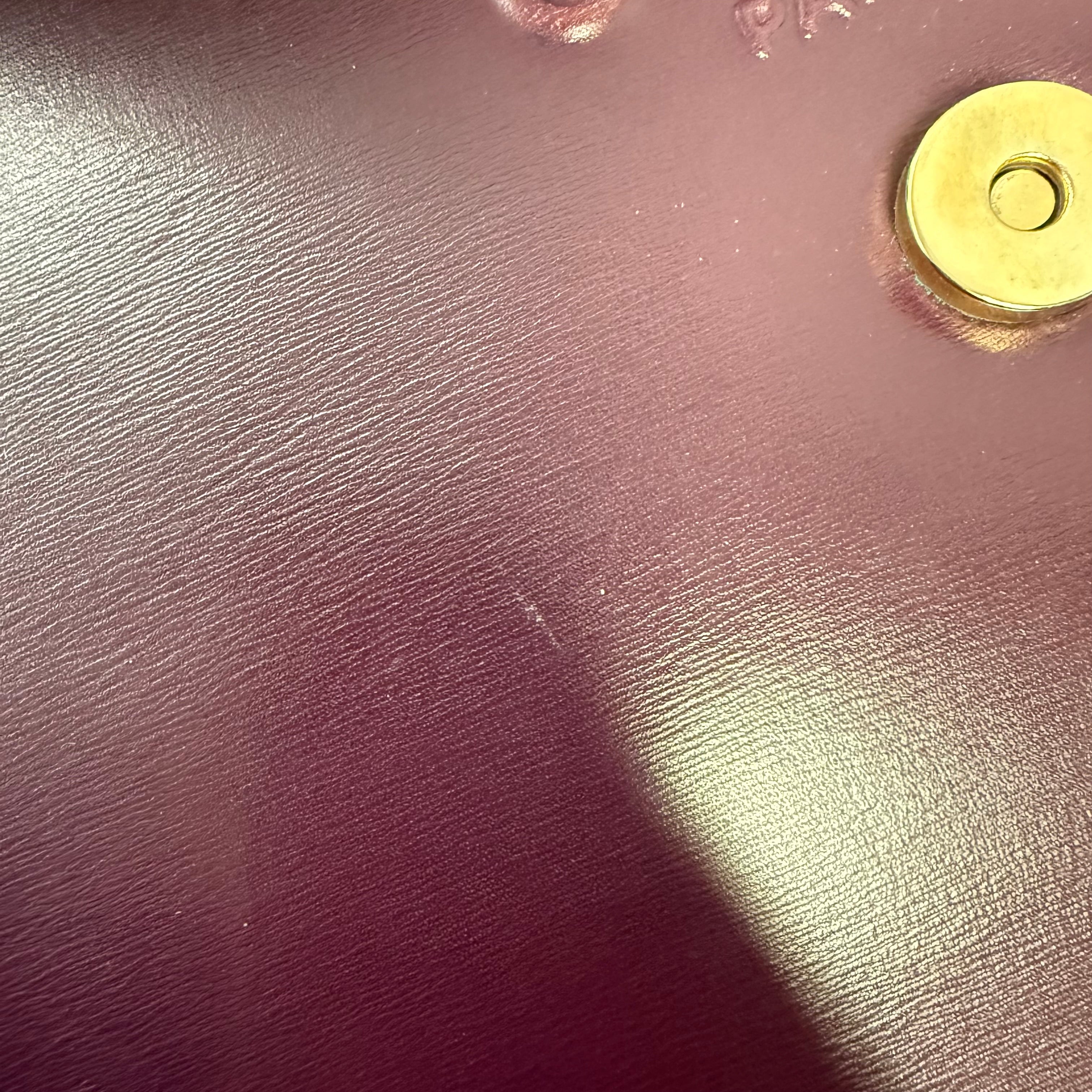 Céline | Structured Shoulder Bag – Burgundy Leather (Excellent Condition)