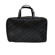 Christian Dior | Small Monogram Zip Tote – Black Canvas & Leather (Excellent Condition)