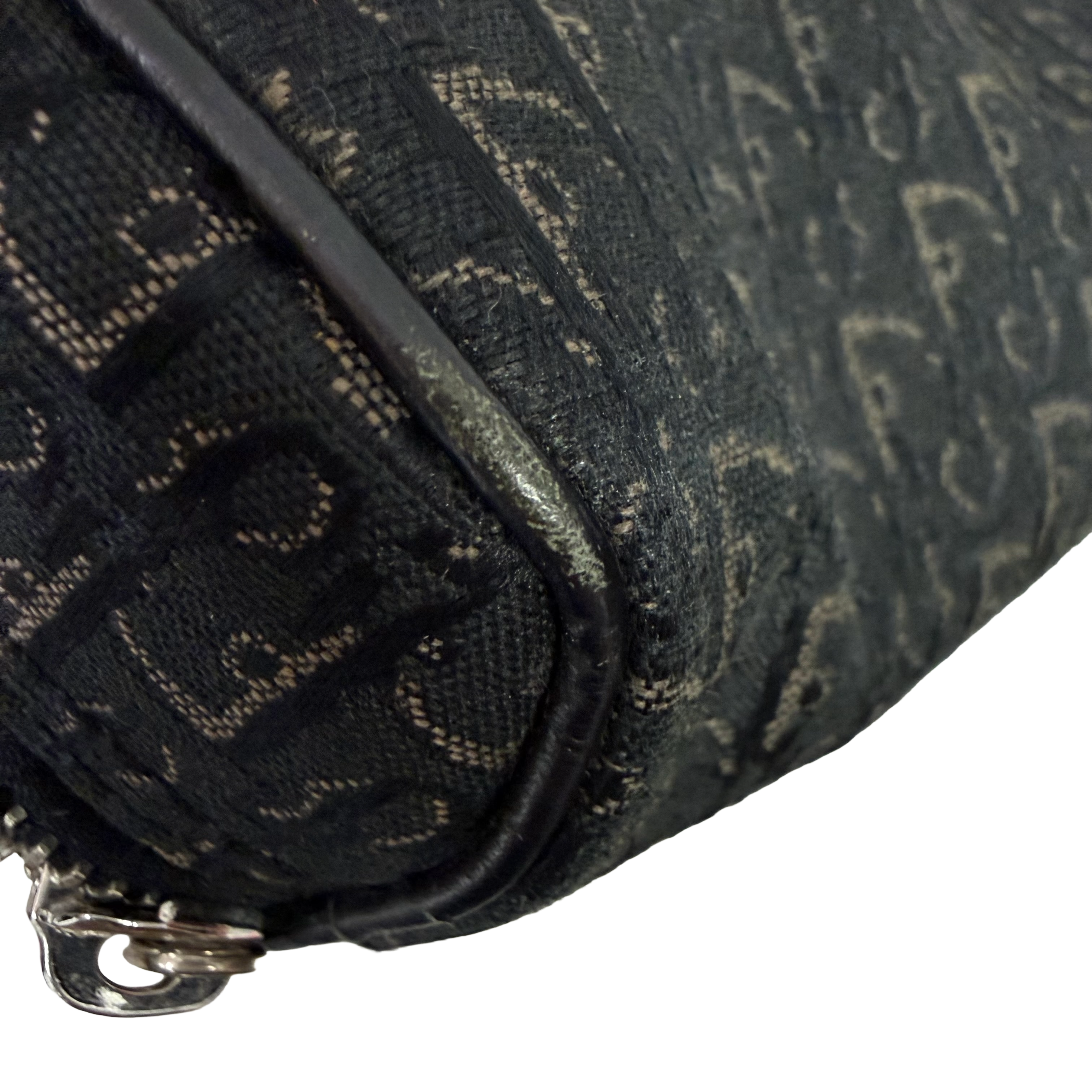 Christian Dior | Small Monogram Zip Tote – Black Canvas & Leather (Excellent Condition)