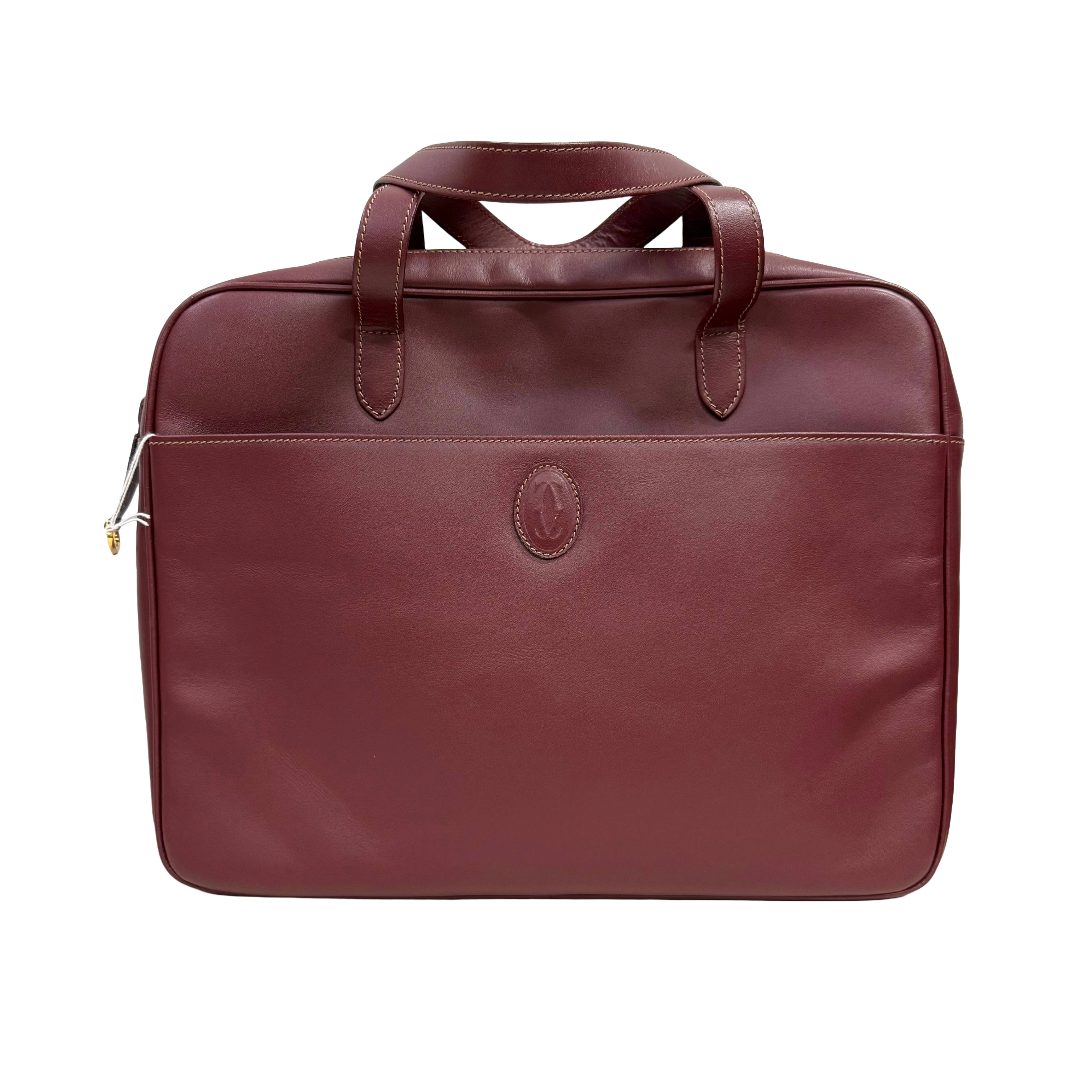Cartier | Small Top-Handle Bag – Burgundy Leather (Pristine Condition)