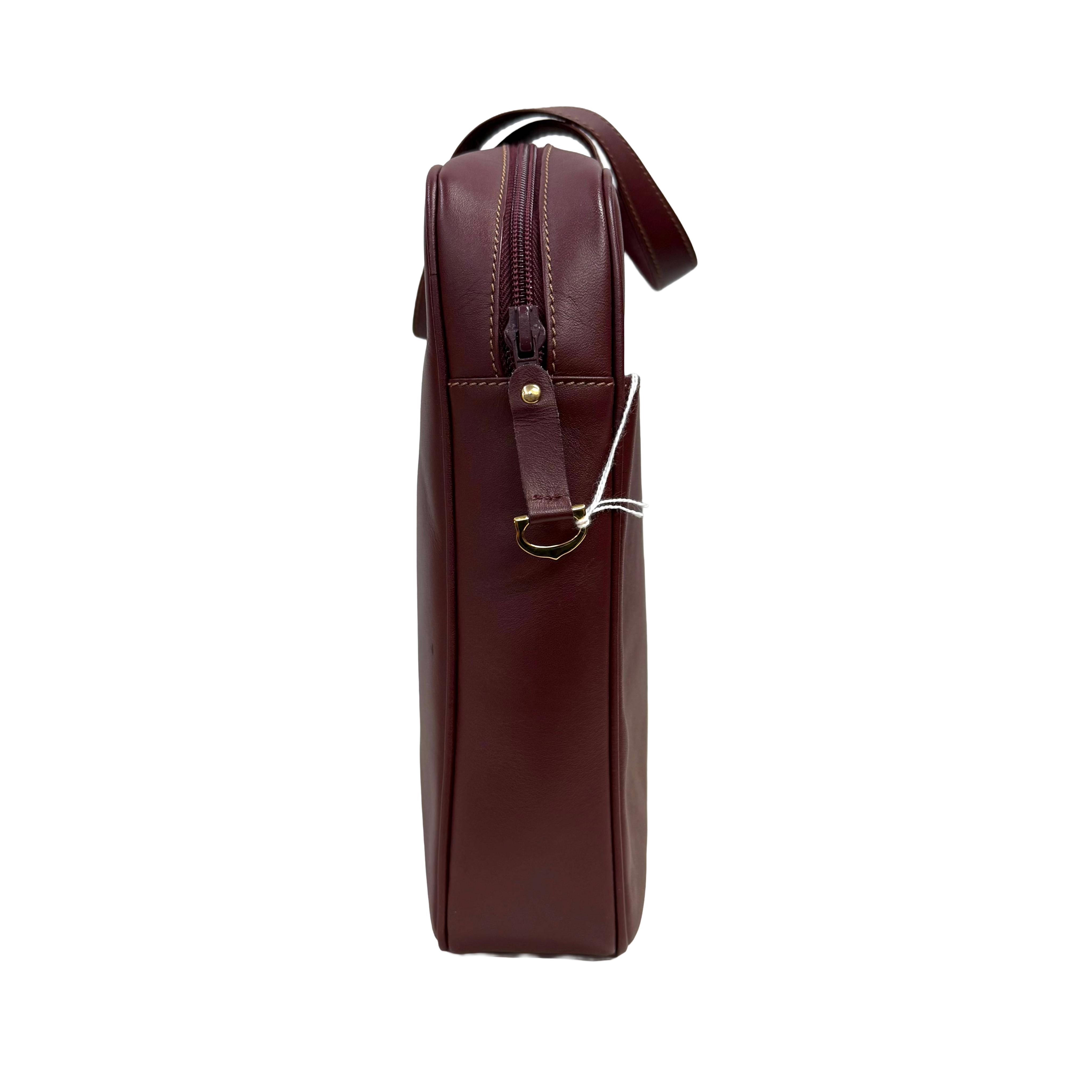 Cartier | Small Top-Handle Bag – Burgundy Leather (Pristine Condition)