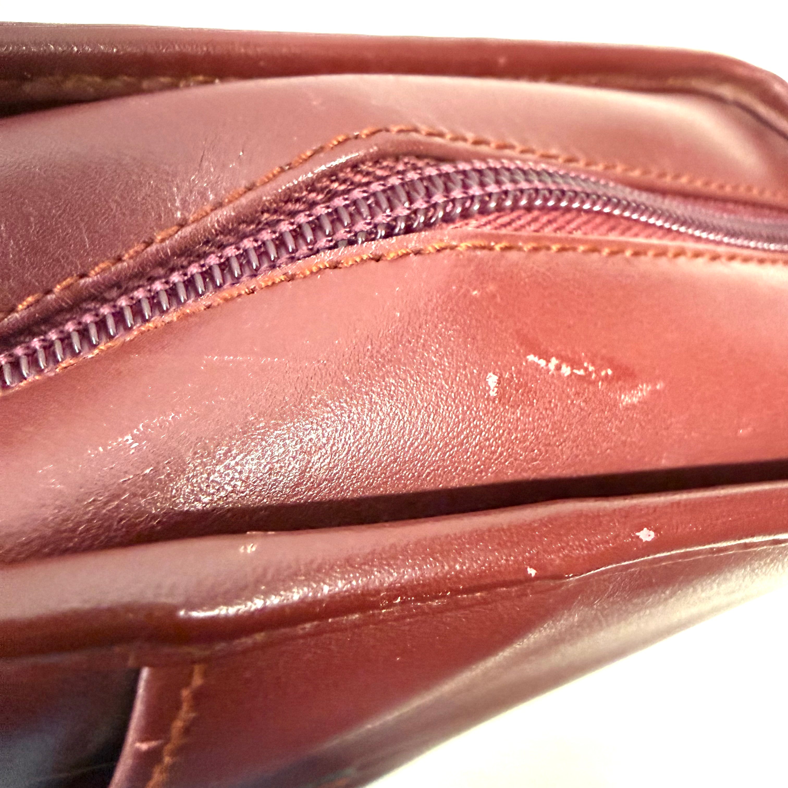 Cartier | Small Zip Pouch – Burgundy Leather (Good Condition)