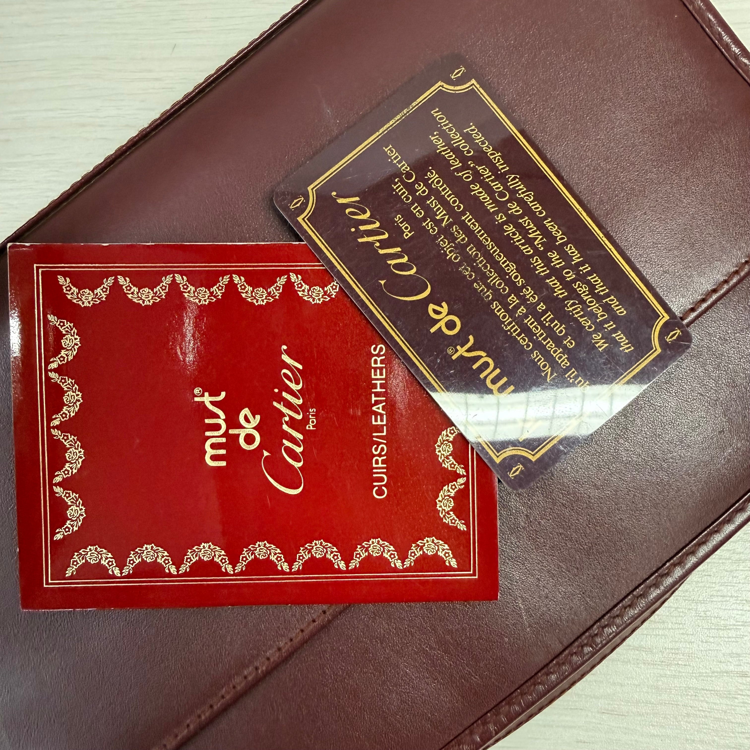 Cartier | Small Zip Pouch – Burgundy Leather (Good Condition)