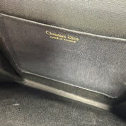 Christian Dior | Small Evening Chain Clutch – Black Grosgrain & Gold Hardware (Excellent Condition)