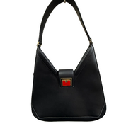 Salvatore Ferragamo | Structured Shoulder Bag – Black Leather & Gold Hardware (Excellent Condition)
