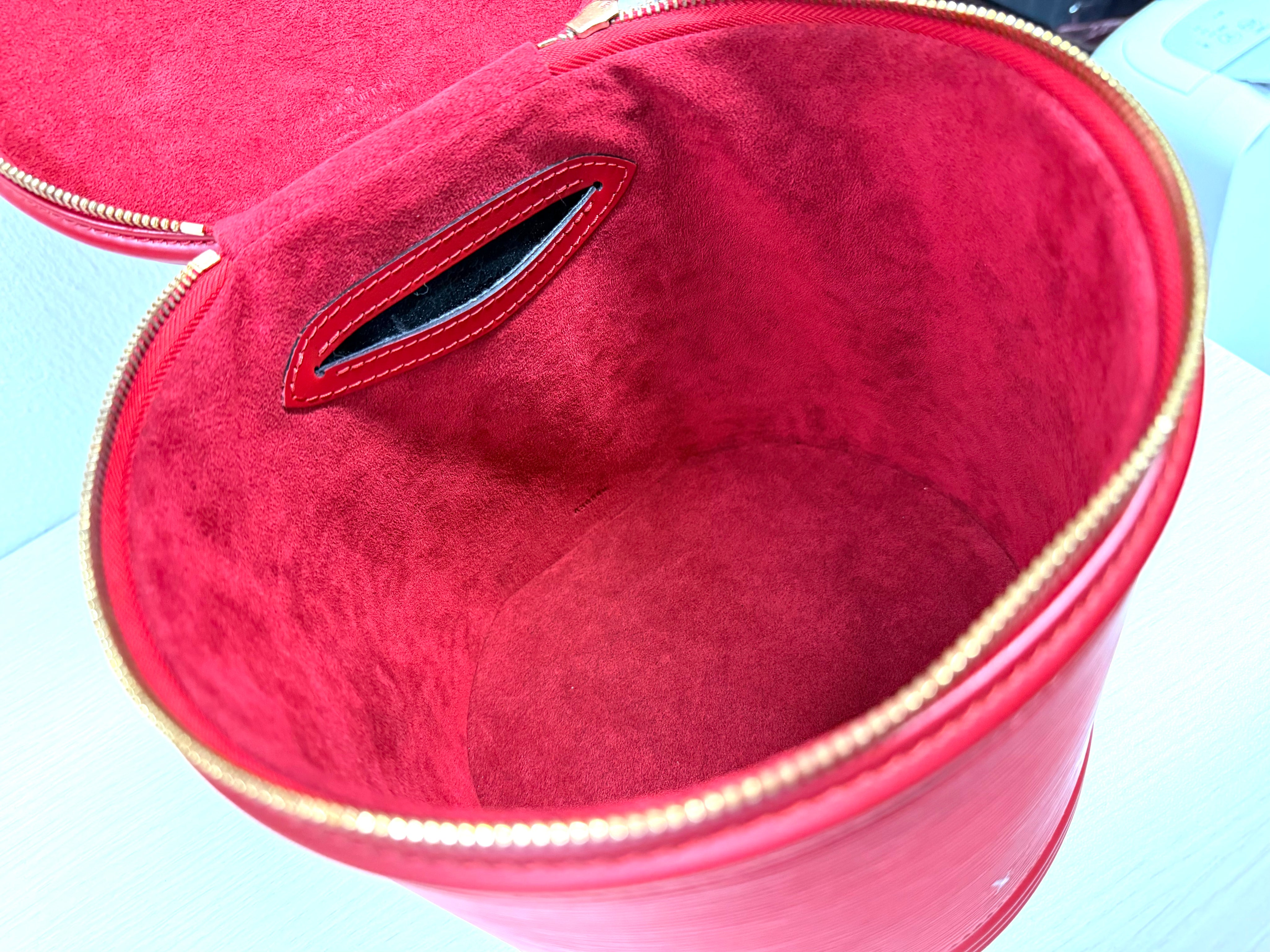 Louis Vuitton | Epi Leather Cannes Vanity Bag – Red with Gold Hardware (Pristine Condition)