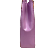 Salvatore Ferragamo | Gancini Monogram Shoulder Tote – Lilac Leather & Mauve Canvas (Good Condition)