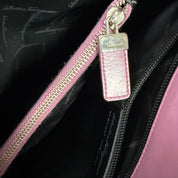 Salvatore Ferragamo | Gancini Monogram Shoulder Tote – Lilac Leather & Mauve Canvas (Good Condition)