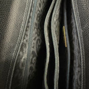 YSL| Embossed Leather Zip Tote – Black & Gold Hardware (Excellent Condition)