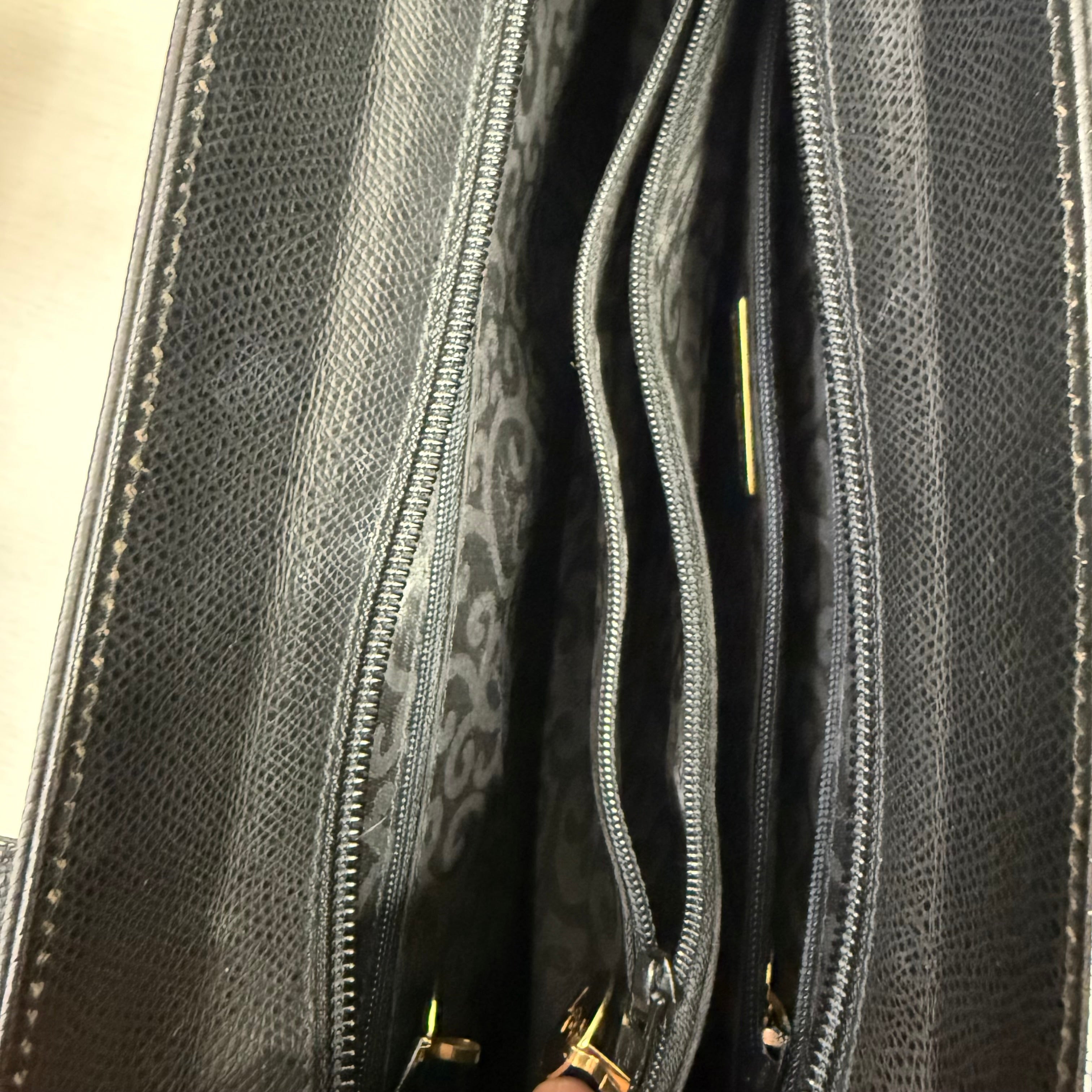 Christian Dior | Monogram Shoulder Bag – Navy Canvas & Gold Hardware (Excellent Condition)