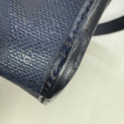 Christian Dior | Monogram Shoulder Bag – Navy Canvas & Gold Hardware (Excellent Condition)