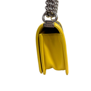 Chanel | Boy Bag – Yellow Tweed with Silver Hardware (Pristine Condition)