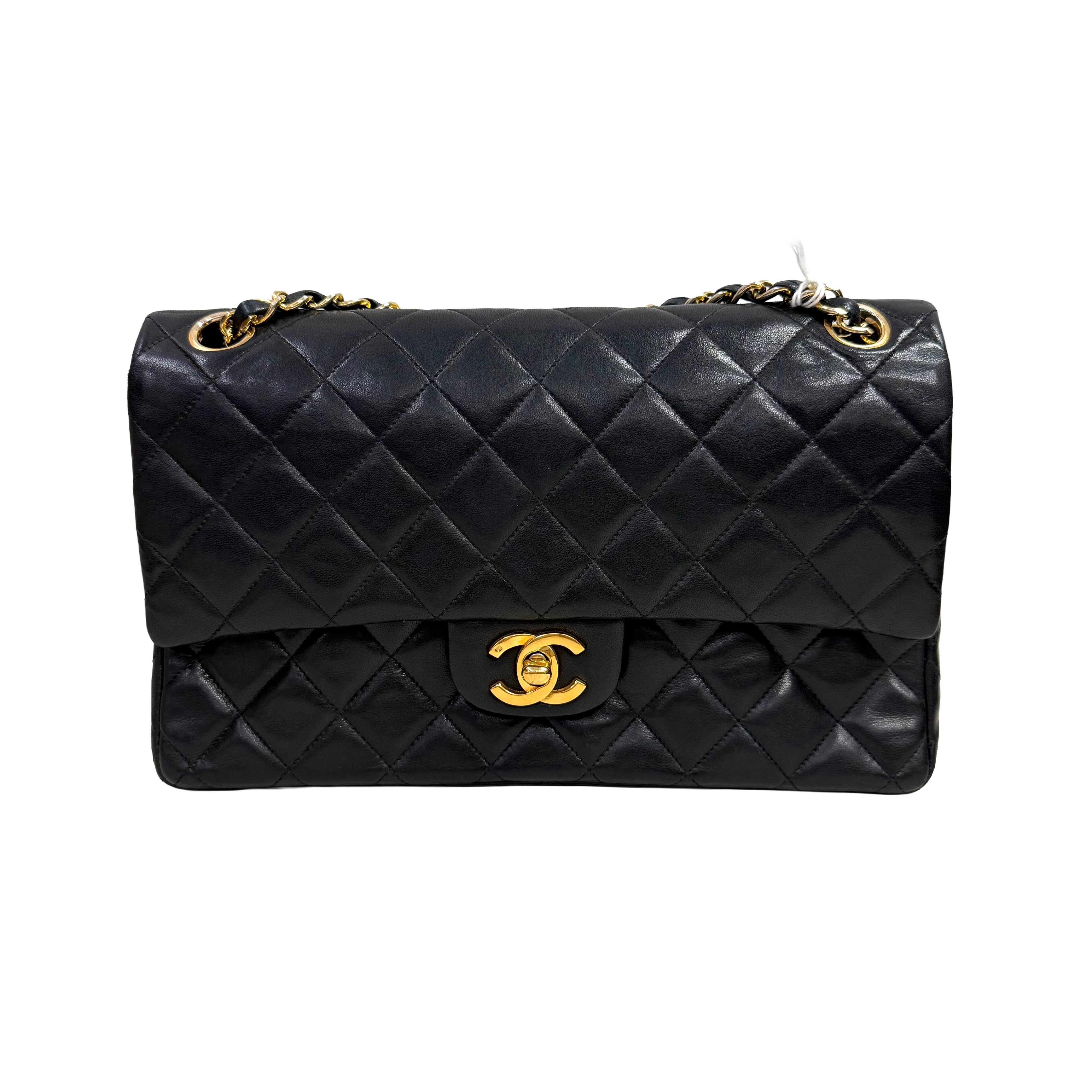 Chanel | Classic Flap Shoulder Bag – Black Quilted Leather & Gold Hardware (Excellent Condition)