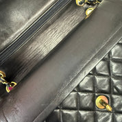 Chanel | Classic Flap Shoulder Bag – Black Quilted Leather & Gold Hardware (Excellent Condition)