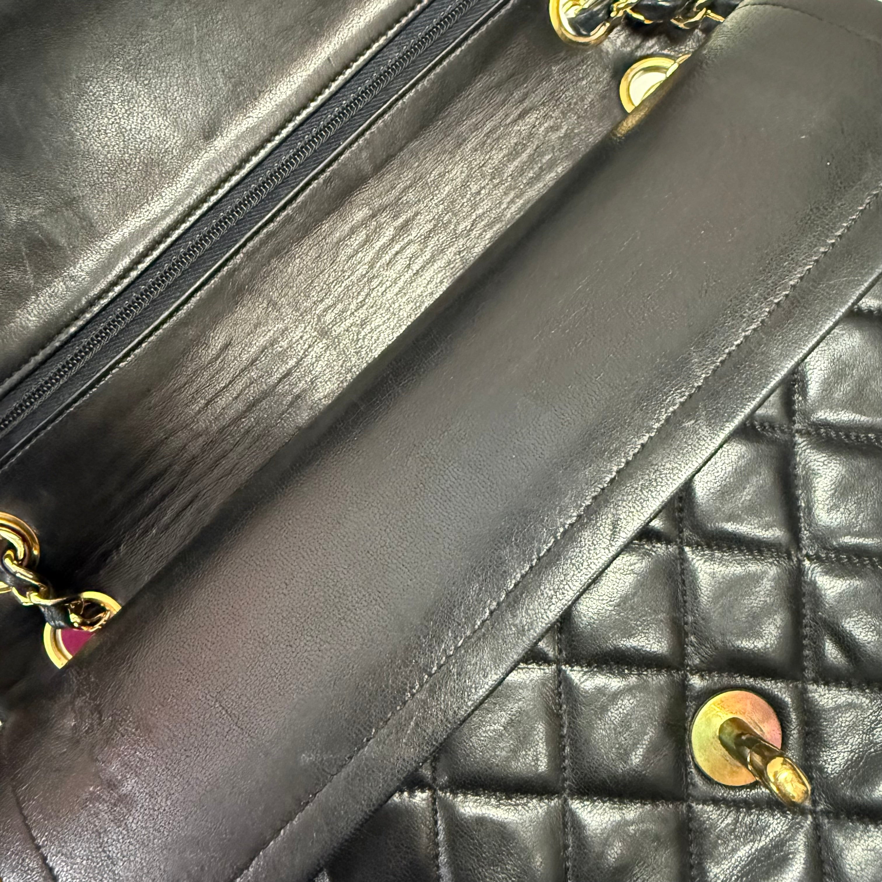 Chanel | Classic Flap Shoulder Bag – Black Quilted Leather & Gold Hardware (Excellent Condition)