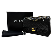 Chanel | Classic Flap Shoulder Bag – Black Quilted Leather & Gold Hardware (Excellent Condition)