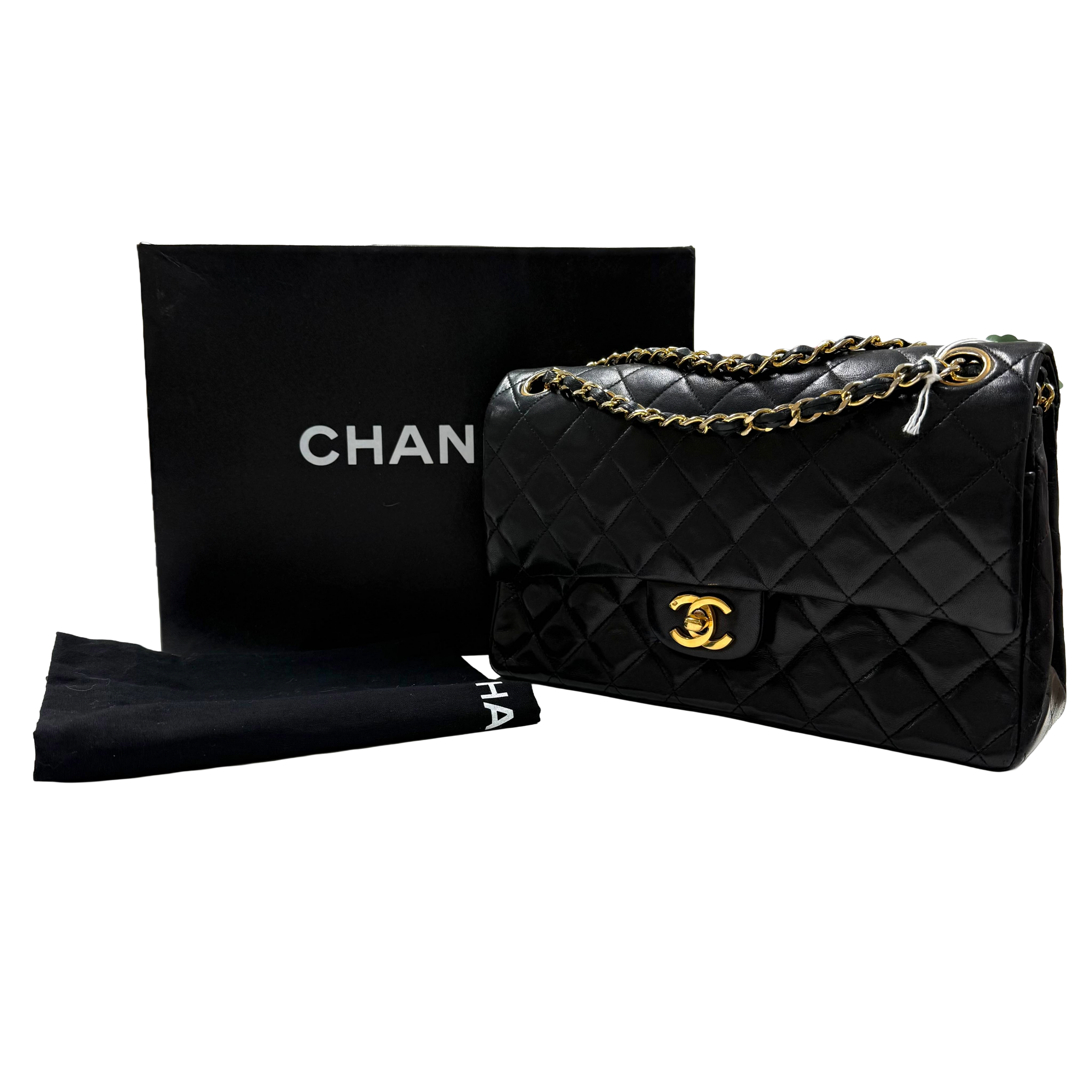 Chanel | Classic Flap Shoulder Bag – Black Quilted Leather & Gold Hardware (Excellent Condition)