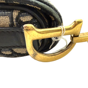 Christian Dior | Saddle Bag – Navy Monogram Canvas & Gold Hardware (Excellent Condition)