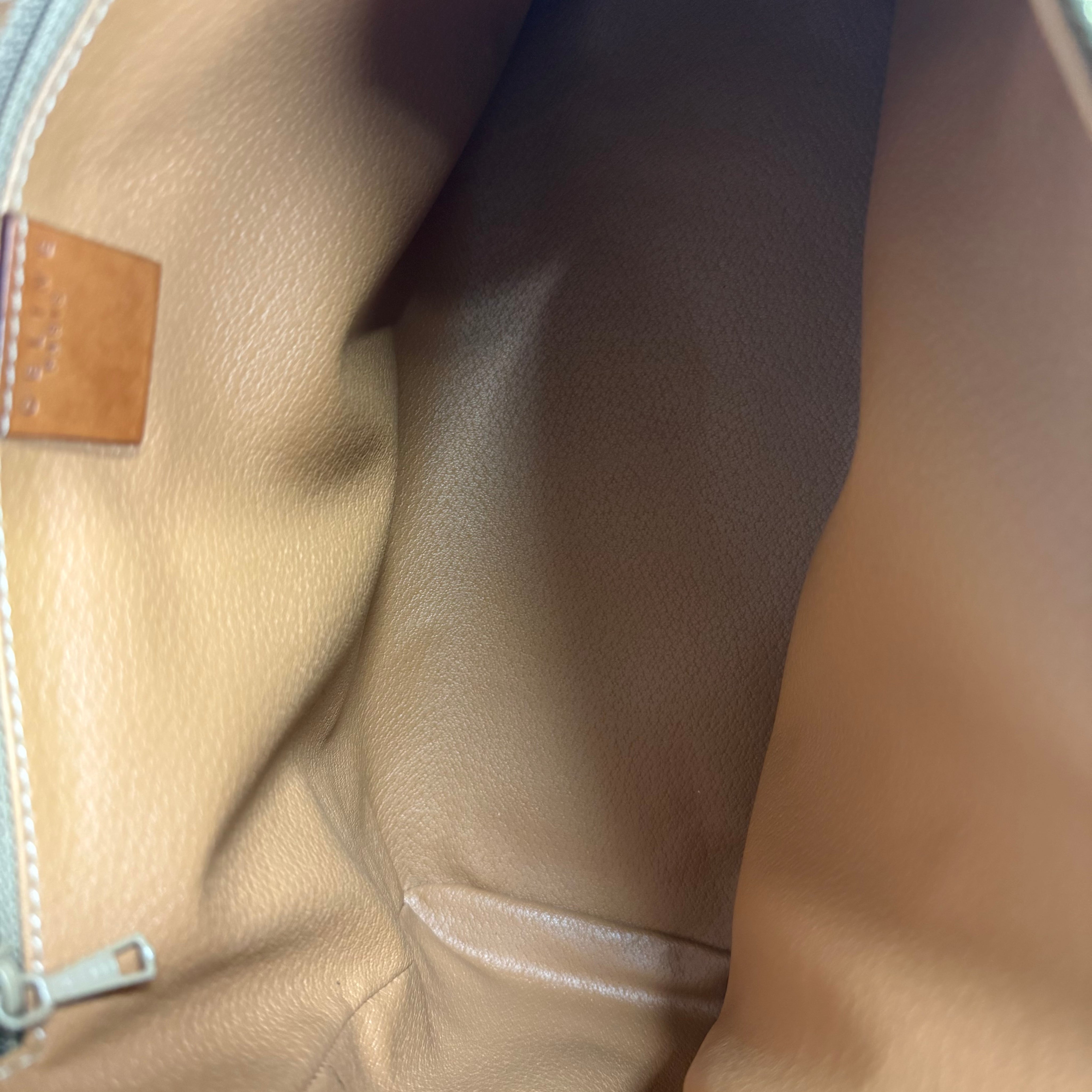Celine | Macadam Boston Bag – Brown Coated Canvas & Tan Leather Trim (Pristine Condition)