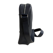 Bally | Logo Crossbody Bag – Navy Grained Leather & Silver-Tone Hardware (Pristine Condition)