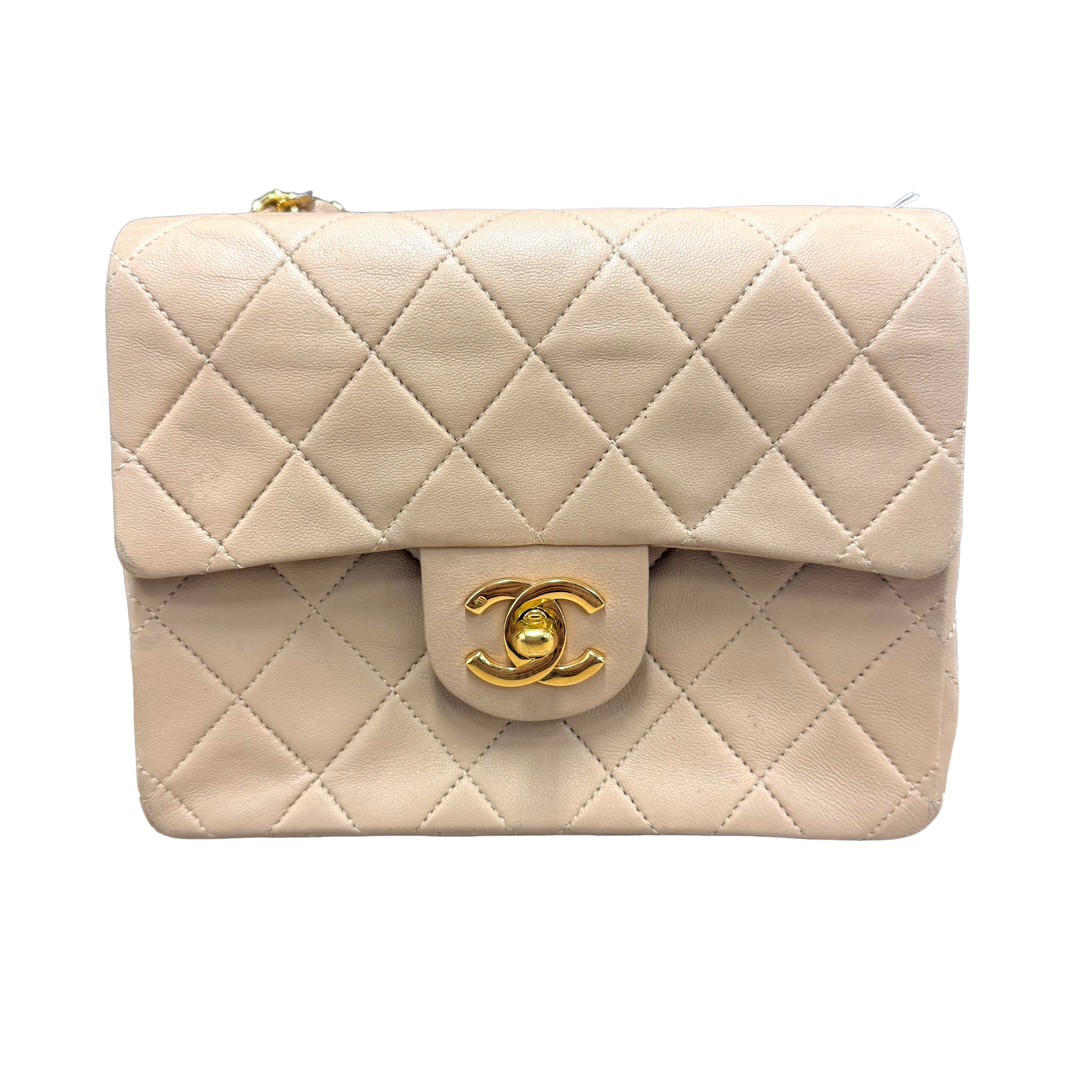 Chanel | Classic Flap Bag – Beige Quilted Leather & Gold Hardware (Good Condition)