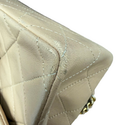 Chanel | Classic Flap Bag – Beige Quilted Leather & Gold Hardware (Good Condition)