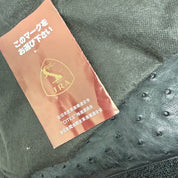 JRA | Ostrich Leather Kelly-Style Handbag – Black & Gold Hardware (Pristine Condition)