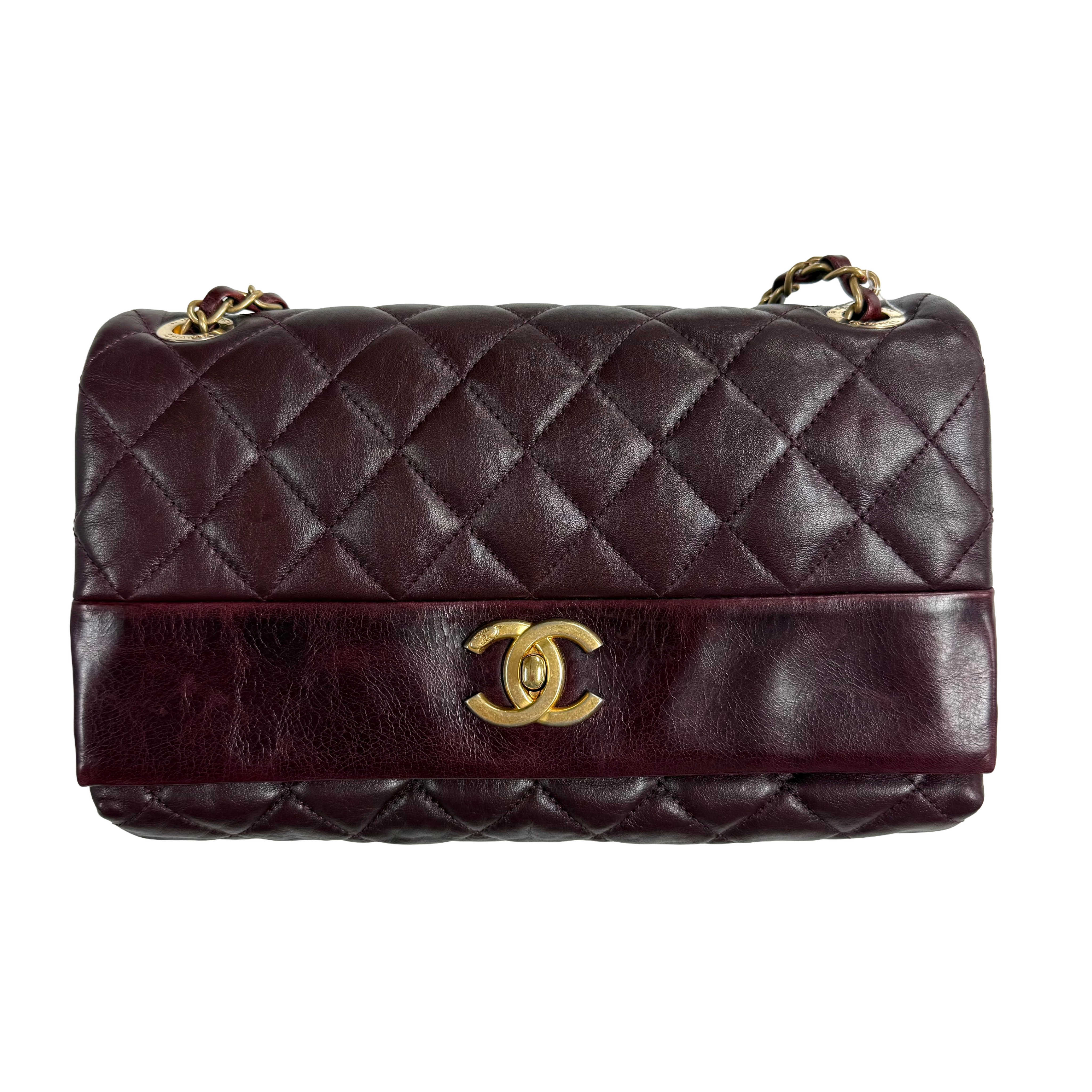 Chanel | Quilted Flap Shoulder Bag – Burgundy Leather & Gold Hardware (Excellent Condition)