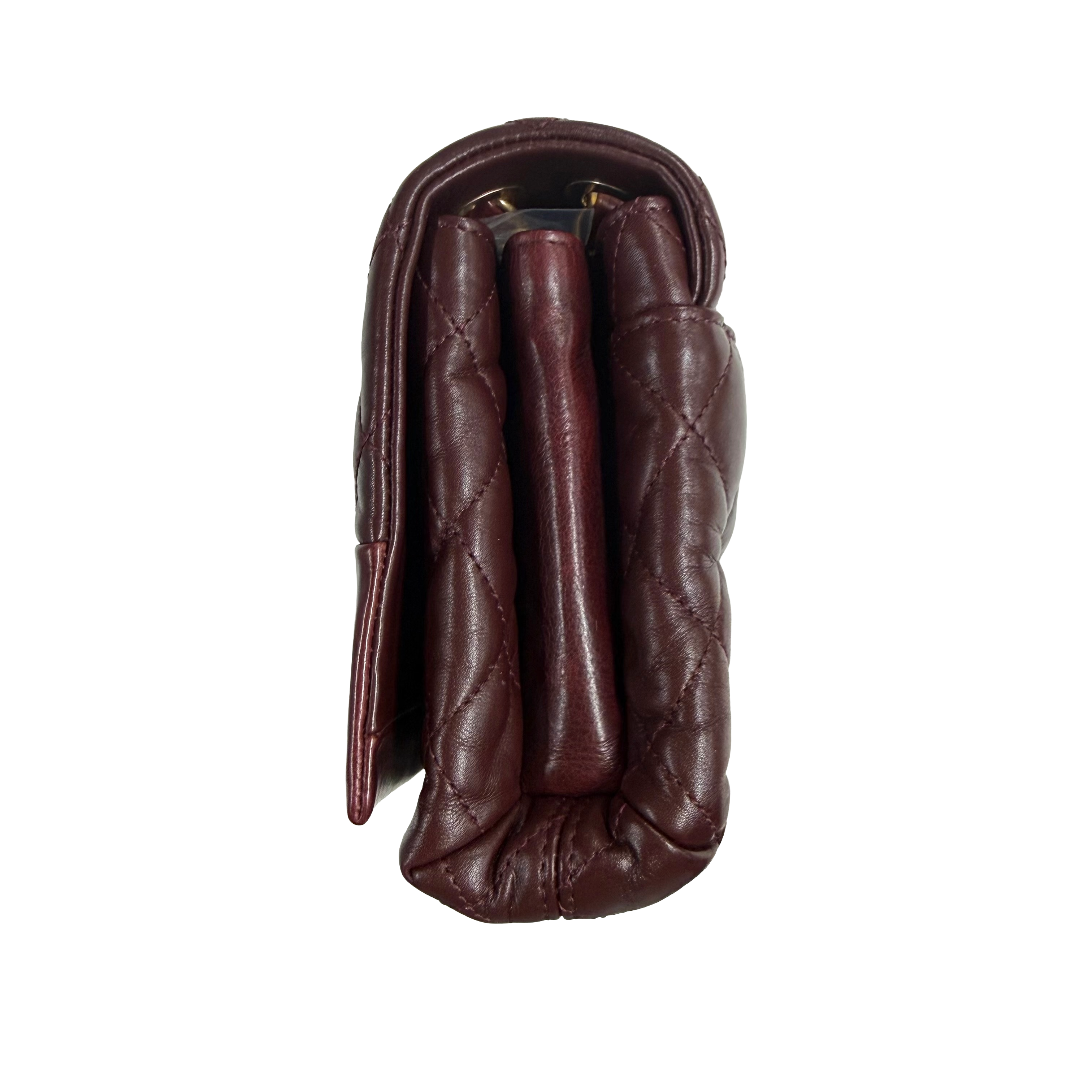Chanel | Quilted Flap Shoulder Bag – Burgundy Leather & Gold Hardware (Excellent Condition)