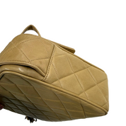 Chanel | Quilted Shoulder Bag – Beige Leather & Gold Hardware (Excellent Condition)