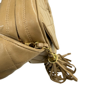 Chanel | Quilted Shoulder Bag – Beige Leather & Gold Hardware (Excellent Condition)