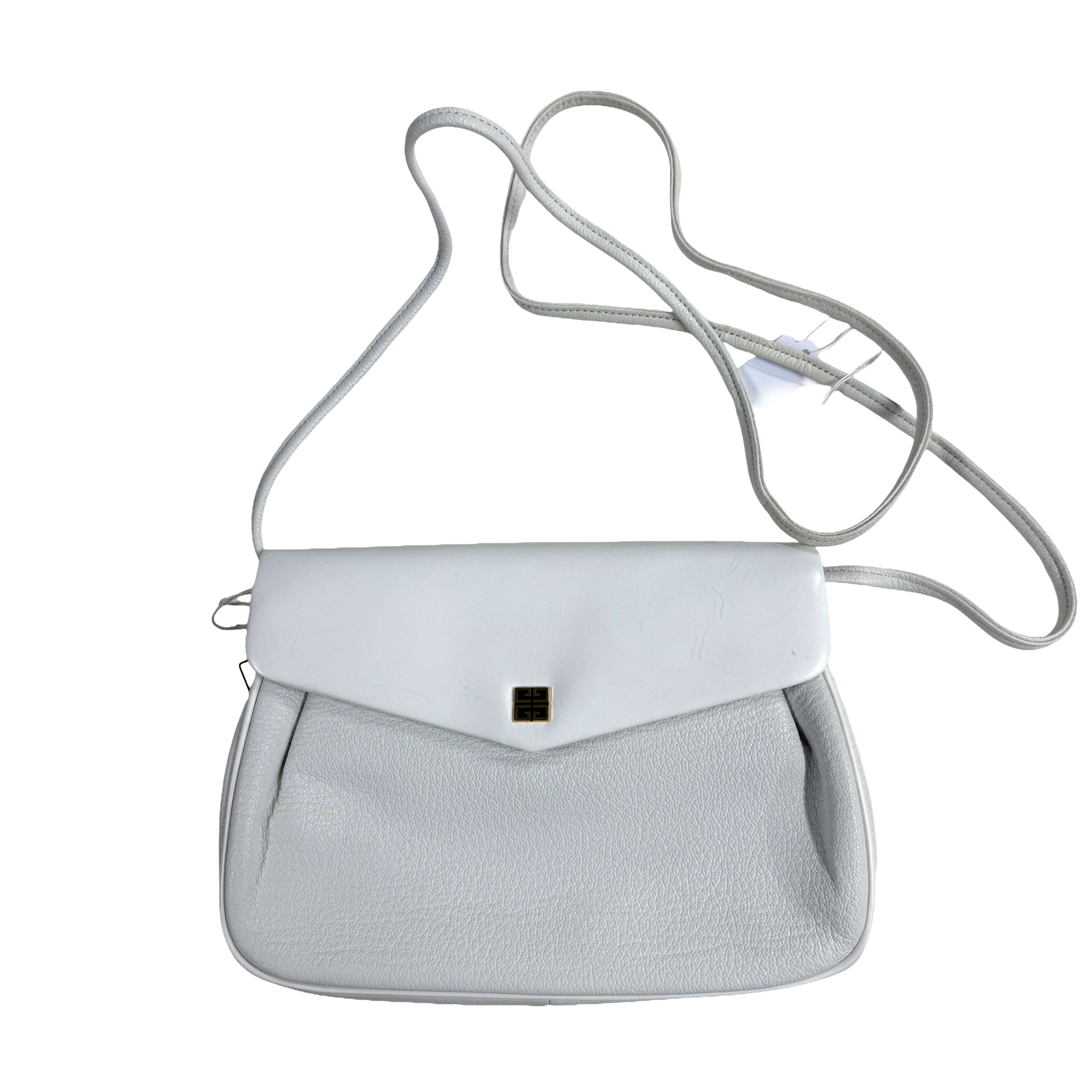 Givenchy | Envelope Shoulder Bag – White Leather & Gold Hardware (Pristine Condition)