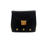 Salvatore Ferragamo | Envelope Shoulder Bag – Black Leather & Gold Hardware