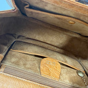 Gucci | 1947 Small Bamboo Top Handle Bag – Brown Ostrich Leather (Pristine Condition)