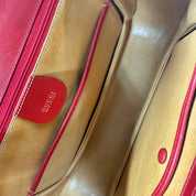 Gucci | Medium Bamboo Top Handle Bag – Red Leather & Gold Hardware (Vintage Condition)