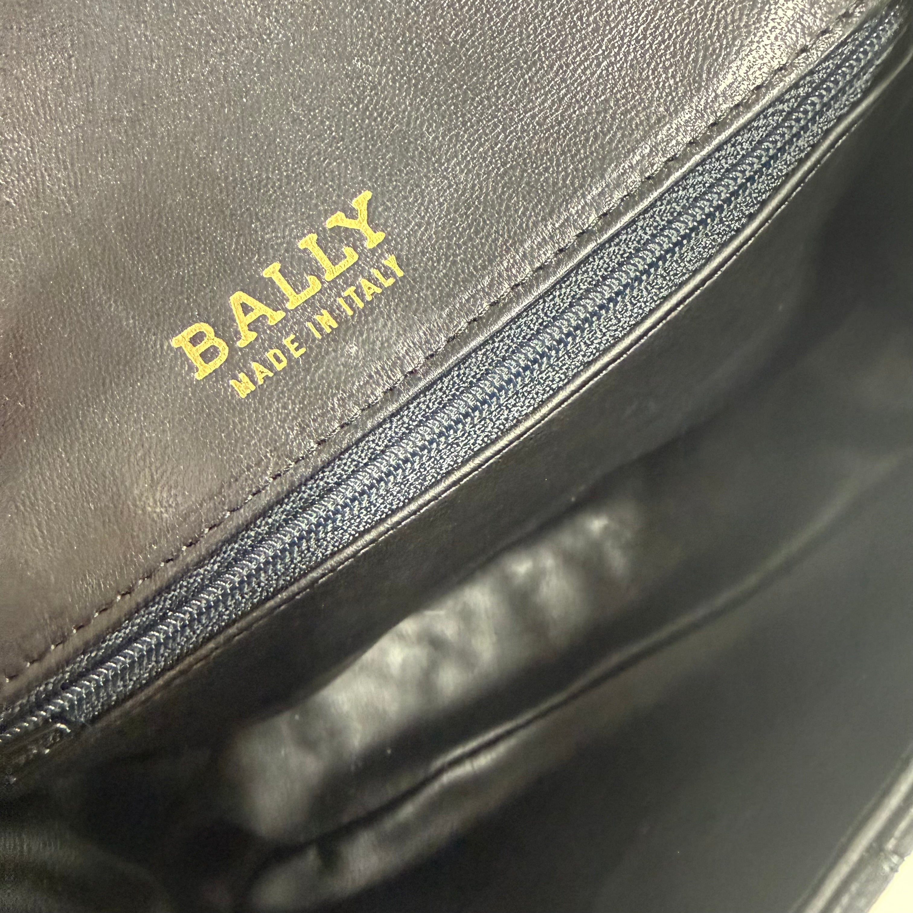 Bally | Quilted Shoulder Bag – Black Leather & Gold Hardware (Pristine Condition)