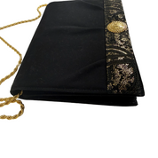 Celine | Chain Shoulder Bag – Black Fabric & Gold Hardware (Excellent Condition)