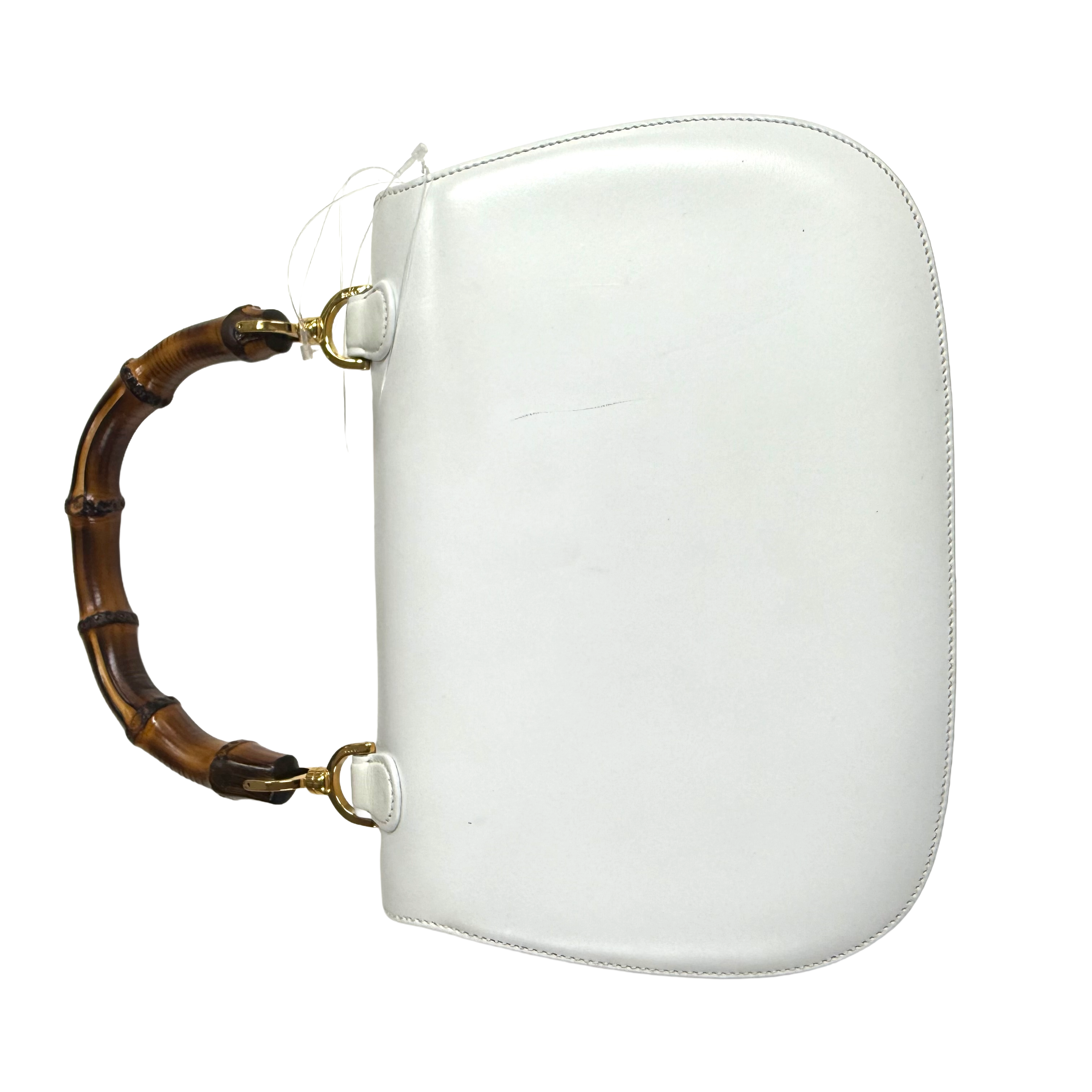 Gucci | Medium Bamboo 1947 Top Handle Bag – White Leather (Excellent Condition)