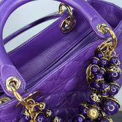 Dior | Limited Edition Medium Lady Dior - Purple Leather Quilt (Excellent Condition) - CONS